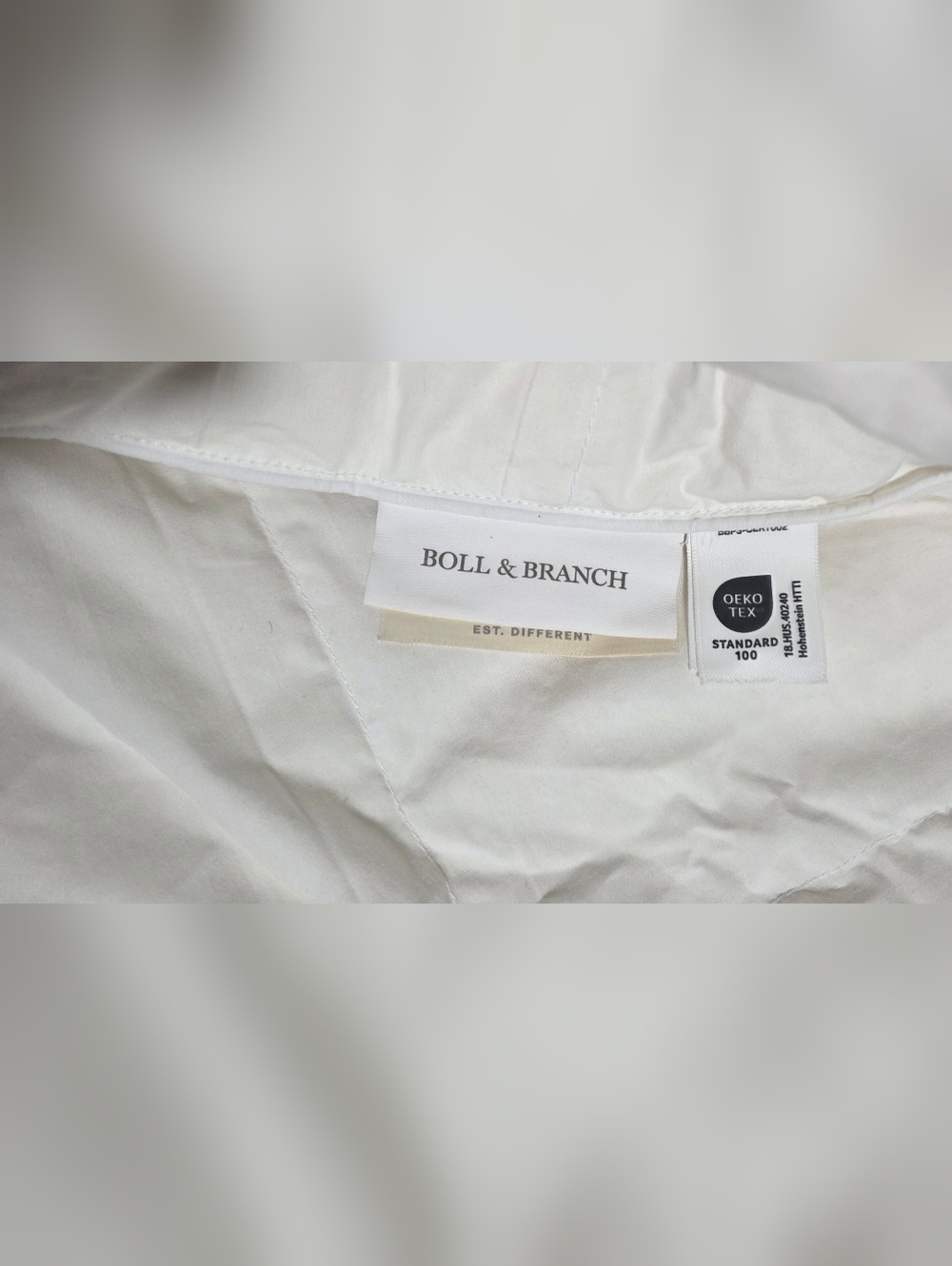 BOLL & BRANCH Percale Quilted Down Alternative Comforter - Full/Queen, Cream - Picture 5 of 5